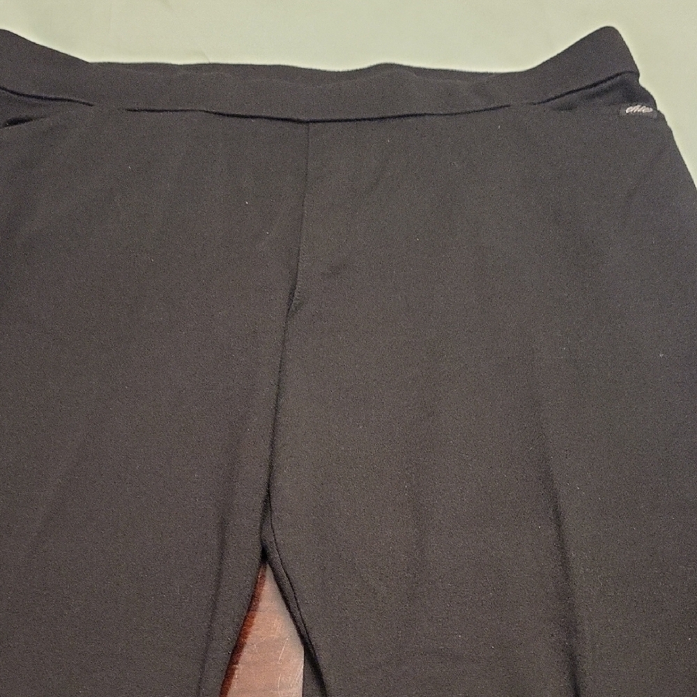 Chic Black Straight Leg Knit Pants Plus Size